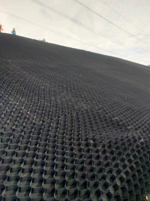 China Textured And Perforated HDPE Plastic Geocell Geoweb System For Road Construction for sale