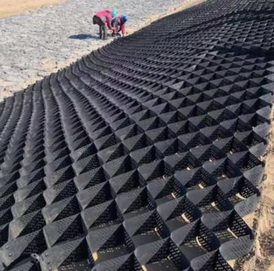 China Wegbouw Hdpe Groen dak systeem Grass Grid Plastic Geocell Te koop