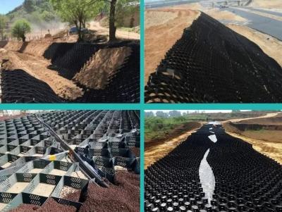China Plastic Mesh Gravel Ground Grid Geocell For Erosion Control/Road Mat For Gravel for sale