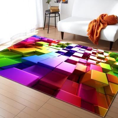 China 3D living room carpet, bedroom, dining room floor mat, door mat, pattern size customizable for sale