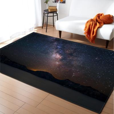 中国 簡単な星明かりの空の居間のカーペットの寝室の食堂の床のマットの源の一つ出荷パターン サイズのカスタム化 販売のため