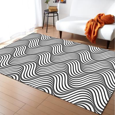 China 3D floor painting, three-dimensional entrance, long square living room carpet, floor mat, anti slip and water absorbing for sale