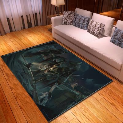 China 100% Polyester Living Room Floor Carpets Cross Border Skeleton Soft Bedroom Carpet for sale