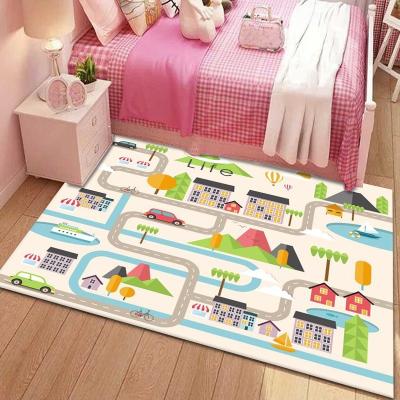 China Crystal Velvet Childrens Playroom Rug 80*160cm Game Room Carpet for sale