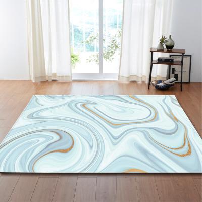 China Marble Living Room Floor Carpets Machine Washable Bedroom Area Rugs for sale