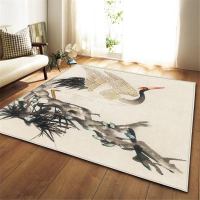 China Painted Flower Polyester Bedroom Floor Carpets 6x9 Rug Under Dining Table for sale