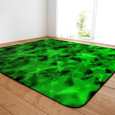 China Rectangle Star Pattern Living Room Dining Room Floor Mat Machine Washable for sale