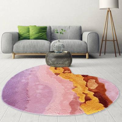 Chine Le plancher irrégulier de salon de laine tapisse la couverture de tapis de plancher de 1000*830mm à vendre