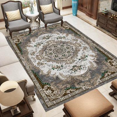 Chine Le plancher de salon de polyester de ménage tapisse le tapis du Moyen-Orient de salle à manger de style à vendre