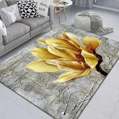 China Geometric Printed Living Room Floor Carpets Rectangle Crystal Velvet Rug for sale
