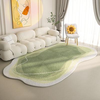 China Light Luxury Creamy Floor Carpet Rug Irregular Bedroom Area Rugs for sale