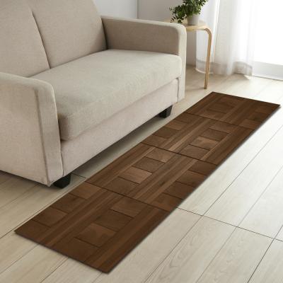 China Wood Grain Absorbent Door Mat 40*120cm 60*180cm Bedroom Floor Carpets for sale