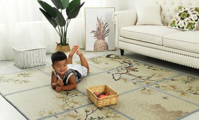 China Ice Silk Floor Carpet Rug Living Room Rattan Floor Runner For Cool Summer for sale