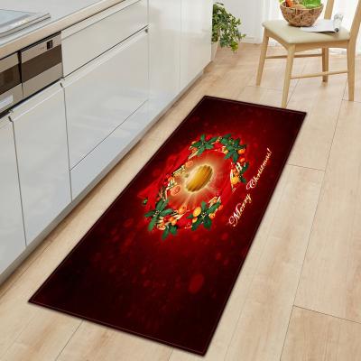 China Red Bells Long Kitchen Standing Mat Nonslip Bedroom Floor Carpets for sale