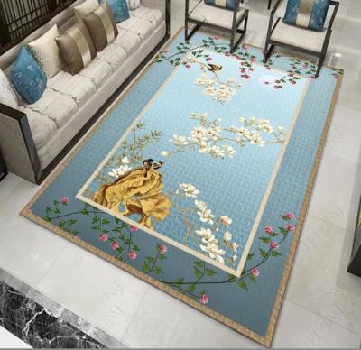 China New Chinese Style Bedroom Floor Carpets 200*300cm Washable Rectangle Living Room Carpet à venda
