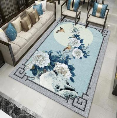 中国 洗濯できるポリエステル線維の古典的な寝室の床は長方形の居間の床のカーペットにカーペットを敷く 販売のため