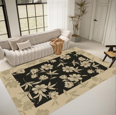 China Household Printed Living Room Floor Rug Light Luxury Pattern Coffee Table Blanket for sale