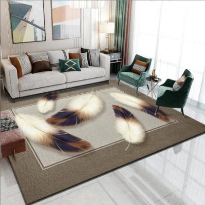 Chine Feather Living Room Floor Carpets North European Crystal Velvet Sofa Bedroom Carpets à vendre