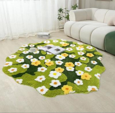 China Irregular Polyester Fiber Bedroom Floor Carpet Special Style 80*155cm for sale