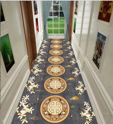 China Special Style Crystal Velvet Custom Commercial Floor Mat For Entrance Corridor Stairway Hotel for sale