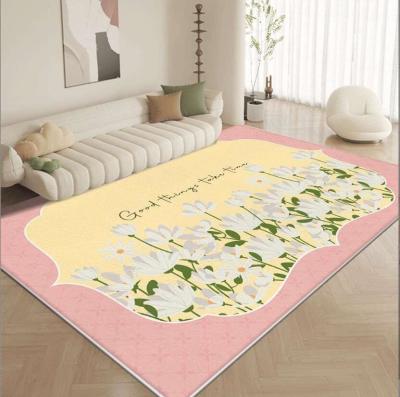 China Lovely Flower Living Room Floor Carpets Imitation Cashmere Material 120*180cm for sale