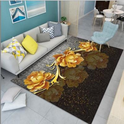 China Beautiful Flowers Lotus Chrysanthemum Living Room Floor Carpet With Special Style for sale