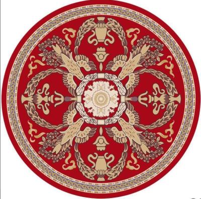 Chine Antique style ethnique Chambre de séjour Tapis de sol en fibre de polyester 100*100cm à vendre