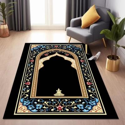 China Rectangle Arabic Printed Worship Mat National Style Prayer Floor Carpet Rug 80*120cm en venta