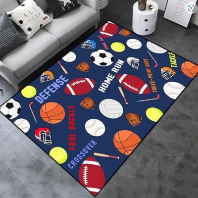 China Bowling And Rugby Pattern Carpets For Living Room Floor, Sofa And Bedroom for sale