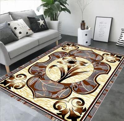 China European Style 3D Printed Flower Pattern Carpets For Living Room , Sofa And Bedroom for sale