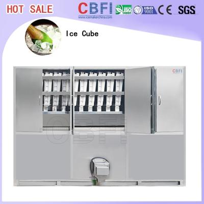 China Commercial Ice Maker / Ice Cube Making Machine With PLC Central Program Control for sale