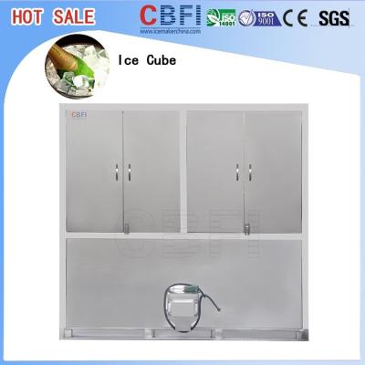 China Large Production Ice Cube Machine / Water Cooled Ice Maker Stainless Steel 304 for sale