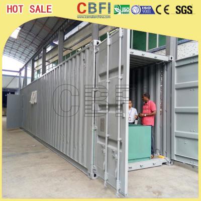 China 5 toneladas pela máquina de gelo Containerized do bloco do dia, bloco de gelo que faz o negócio à venda