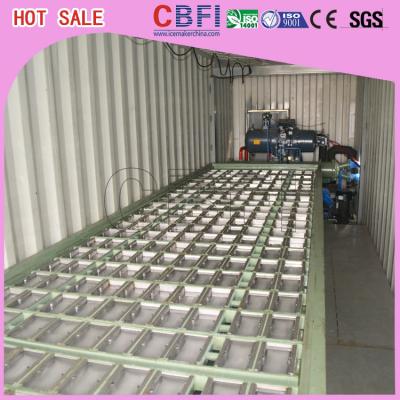 China 1 ~ 12 MT Daily Capacity Container Industrial Ice Block Making Machine For Supermarkets for sale