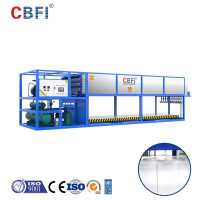 China Máquina de fatura de gelo direta do bloco do PLC R404a com dispositivo movente do gelo 10 toneladas pelo dia à venda
