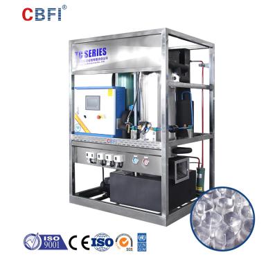 China 1 tonelada Máquina de hielo comercial industrial Máquinas para hacer hielo por tubos Equipos de refrigeración en venta