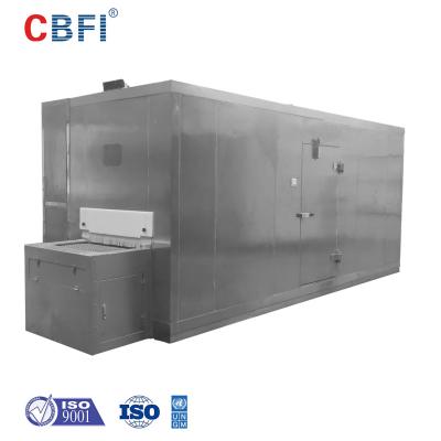 China Cadena de producción congelada de la bola de masa hervida de los mariscos del compresor del congelador de la baja temperatura del túnel en venta