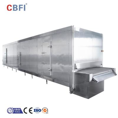 China 1000KG/H Blast Freezer Tunnel Cold Storage Refrigeration Equipment Frozen Custom Marketing Key for sale