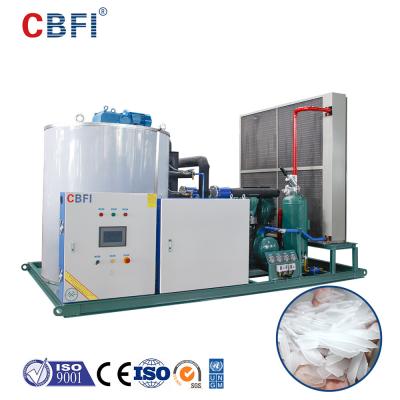 China 10 Ton Fresh Water Flake Ice Machine Used For Mixing Refrigerated Materials for sale