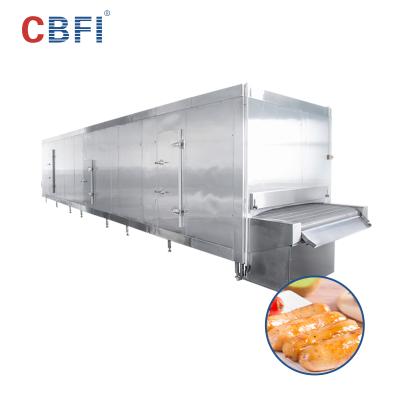중국 산업용 빠른 터널 냉장고 해산물 새우 냉장고 Iqf Hanbell 압축기 판매용