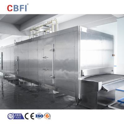 China IQF Tunnel Conveyor Belt Cooling Freezing Machine For Pizza Tart Dough Tunnel Freezers en venta