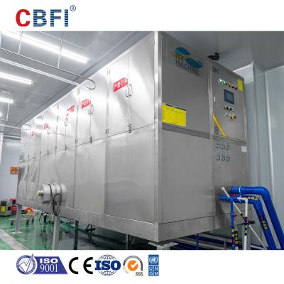 China Compact Layout Fully Equipped Ice Cube Machine High Efficient 10 Tons / Day Edible Cube Ice Factory for sale