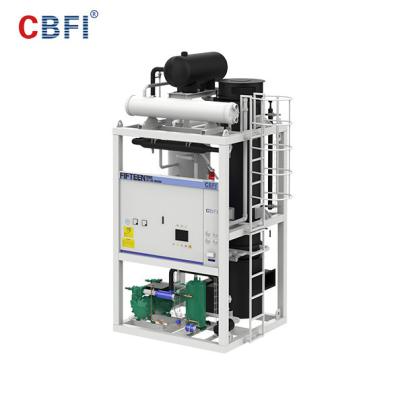China 10 Tons Solid Flat Cut Ends Edible Tube Ice Machine R404a PLC Control for sale