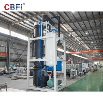 China 30 toneladas máquina automática de fazer gelo cilíndrica máquina de fazer gelo tubo de água de resfriamento à venda