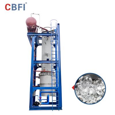 China 60 toneladas pela máquina do tubo do gelo do líquido refrigerante da amônia do dia 12 meses de garantia à venda