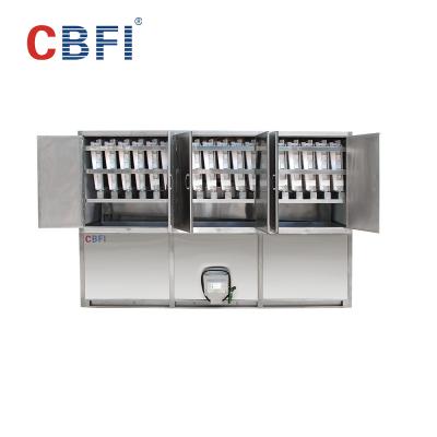 China PLC Control Edible Ice Cube Machine With Semi - Automatic Ice Packing System for sale