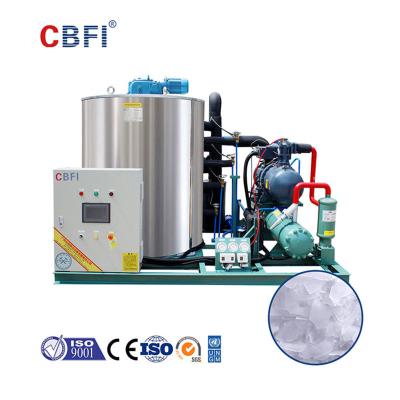 China Industrial 10T Fully Stainless Steel Flake Ice Making Machine For Food Processing for sale