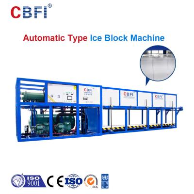 China Automatic Adding Water Collecting Ice Block Machine Direct Cooling for sale