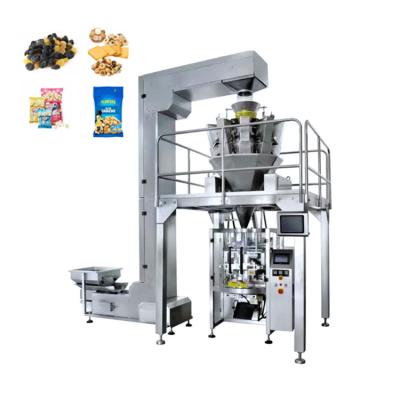 China Food 10 Heads Scales Nitrogen Weighing Popcorn Filling Packing Snack Mahines for sale