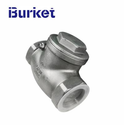 China Pn16 H17W16 Horizontal type stainless steel Thread disc swing or clamped water gas steam check valve for sale